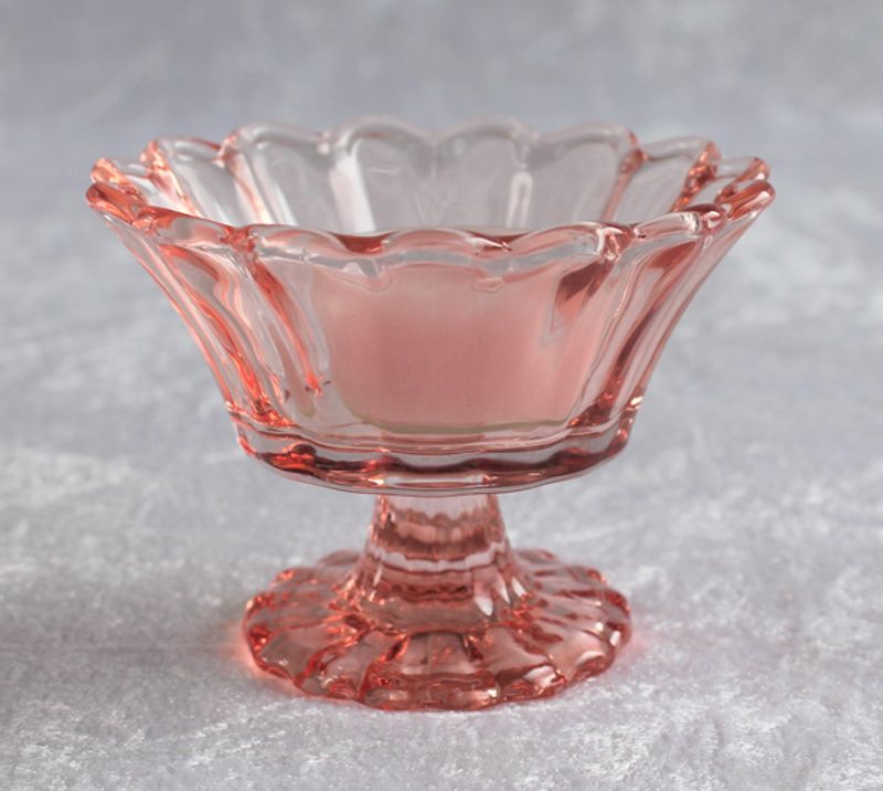 Telysholder med stett, rosa/aprikos, fra Edelweiss