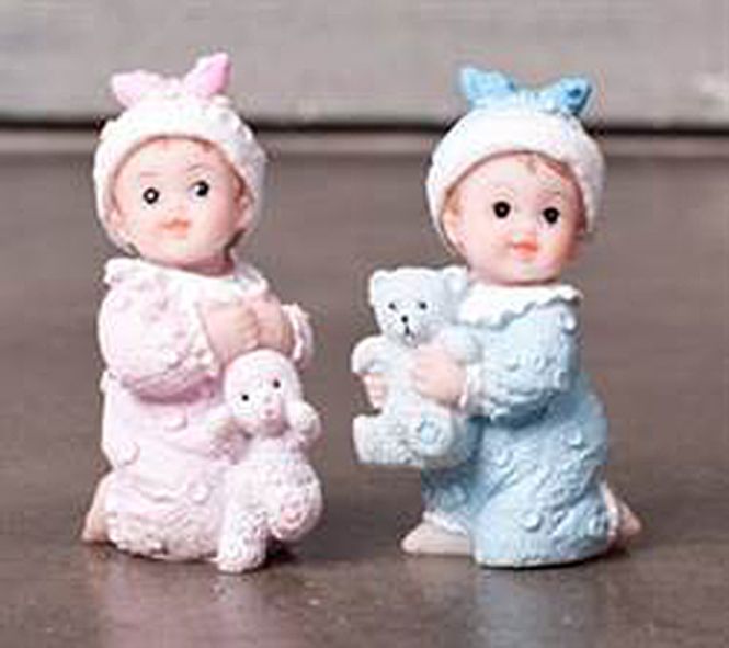 Hovedbilde Lyseblå baby sittende, med ...