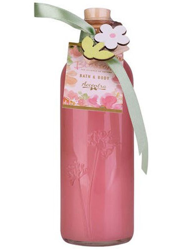 Dusjsåpe Blossom, rosa flaske, Vegansk.