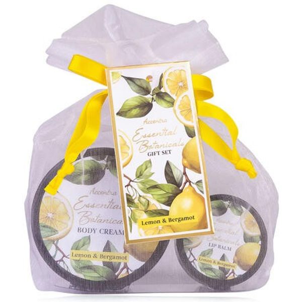 Gavesett med Bodykrem og Leppepomade, i organza pose, Vegansk.